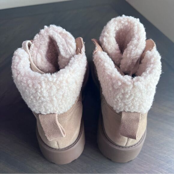 STEVE MADDEN Reyen Platform Boot in Oatmeal Suede Size 7.5 NEW - Picture 10 of 15